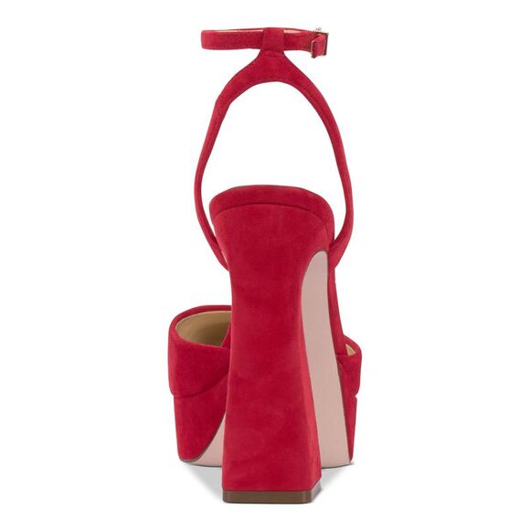 JESSICA SIMPSON Womens Red 1" Platform Deirae Leather Pumps Shoes 5.5 M - Picture 2 of 4